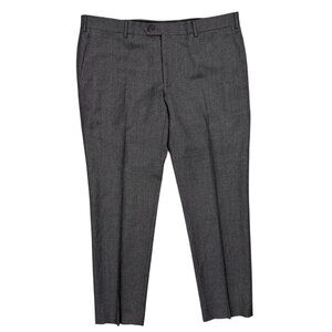 NWOT Pal Zileri Dress Pants Dynamic Wool Trousers Slim Made in Italy Grey 38x28
